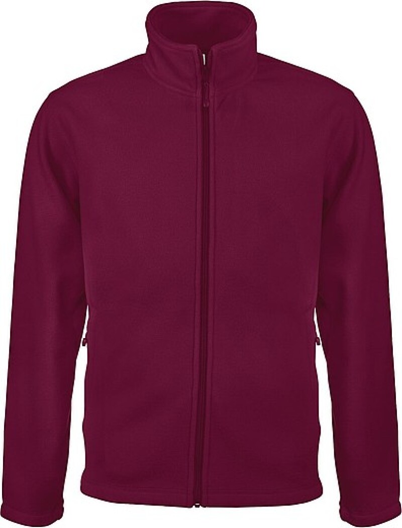 Pánská mikrofleecová mikina Kariban fleece jacket men, vínová, vel. XXL