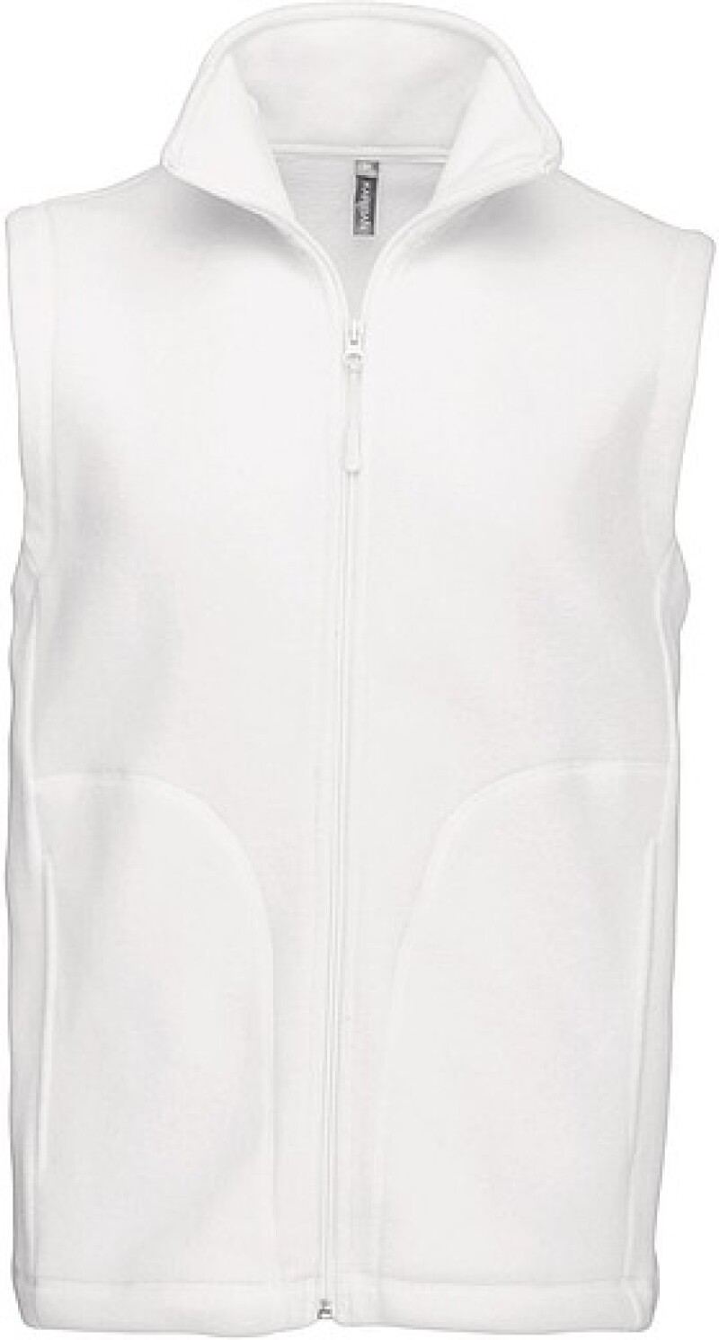 Pánská mikrofleecová vesta Kariban fleece vest men, bílá, vel. XL