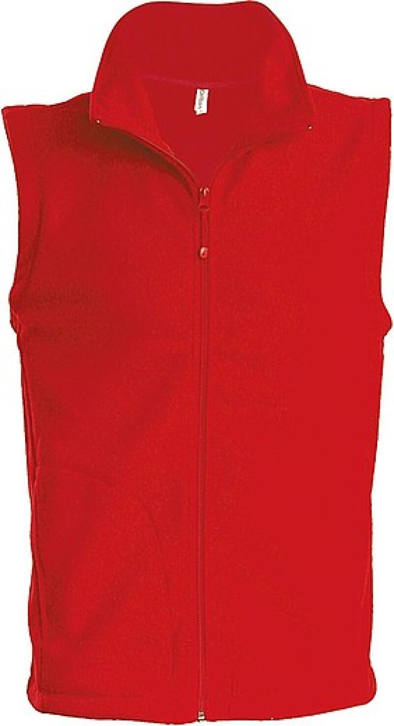Pánská mikrofleecová vesta Kariban fleece vest men, červená, vel. M