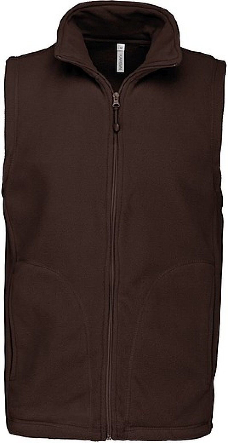 Pánská mikrofleecová vesta Kariban fleece vest men, hnědá, vel. XL