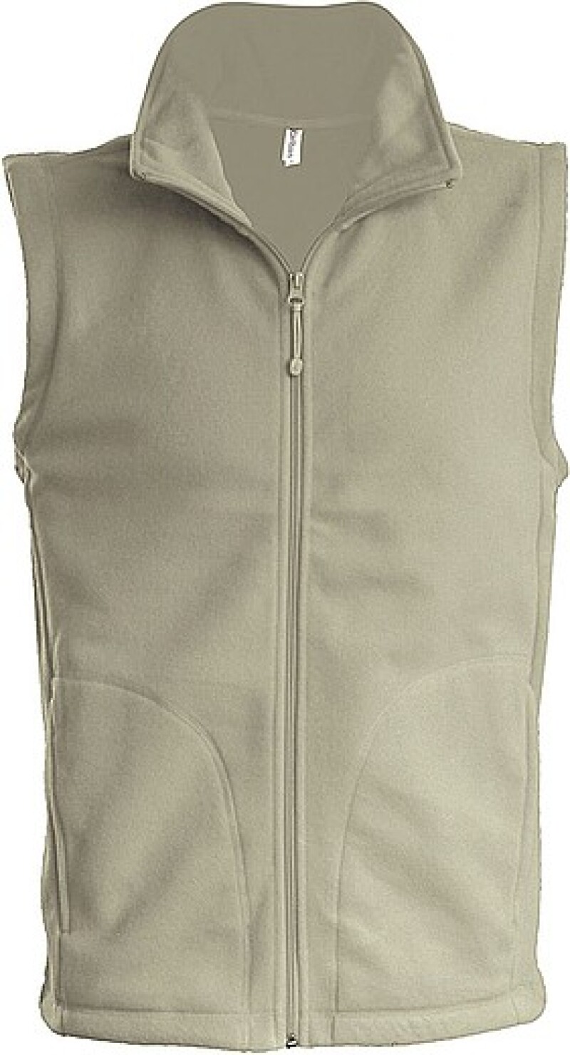 Pánská mikrofleecová vesta Kariban fleece vest men, sv. hnědá, vel. M