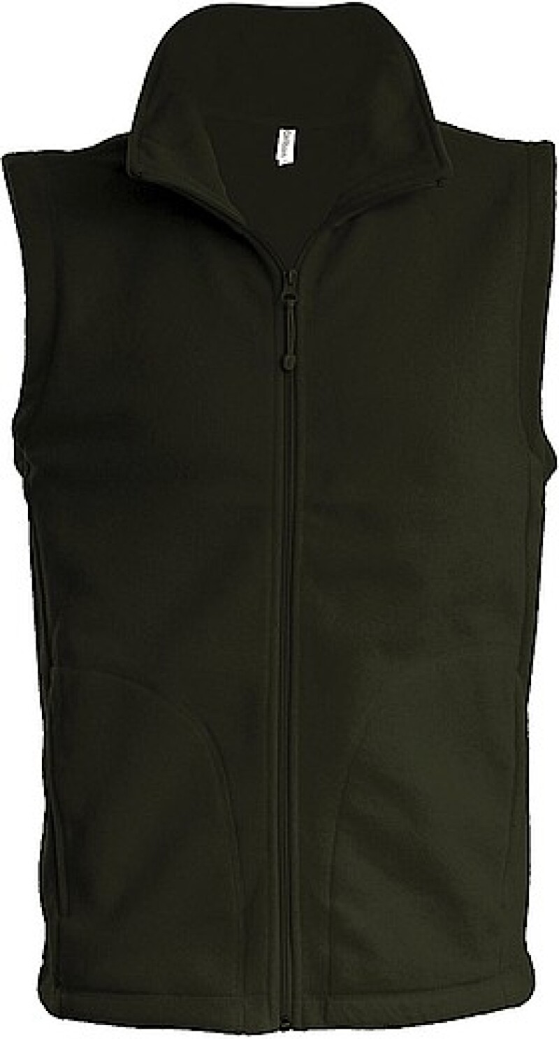 Pánská mikrofleecová vesta Kariban fleece vest men, vojenská tmavá zelená, vel. XXL
