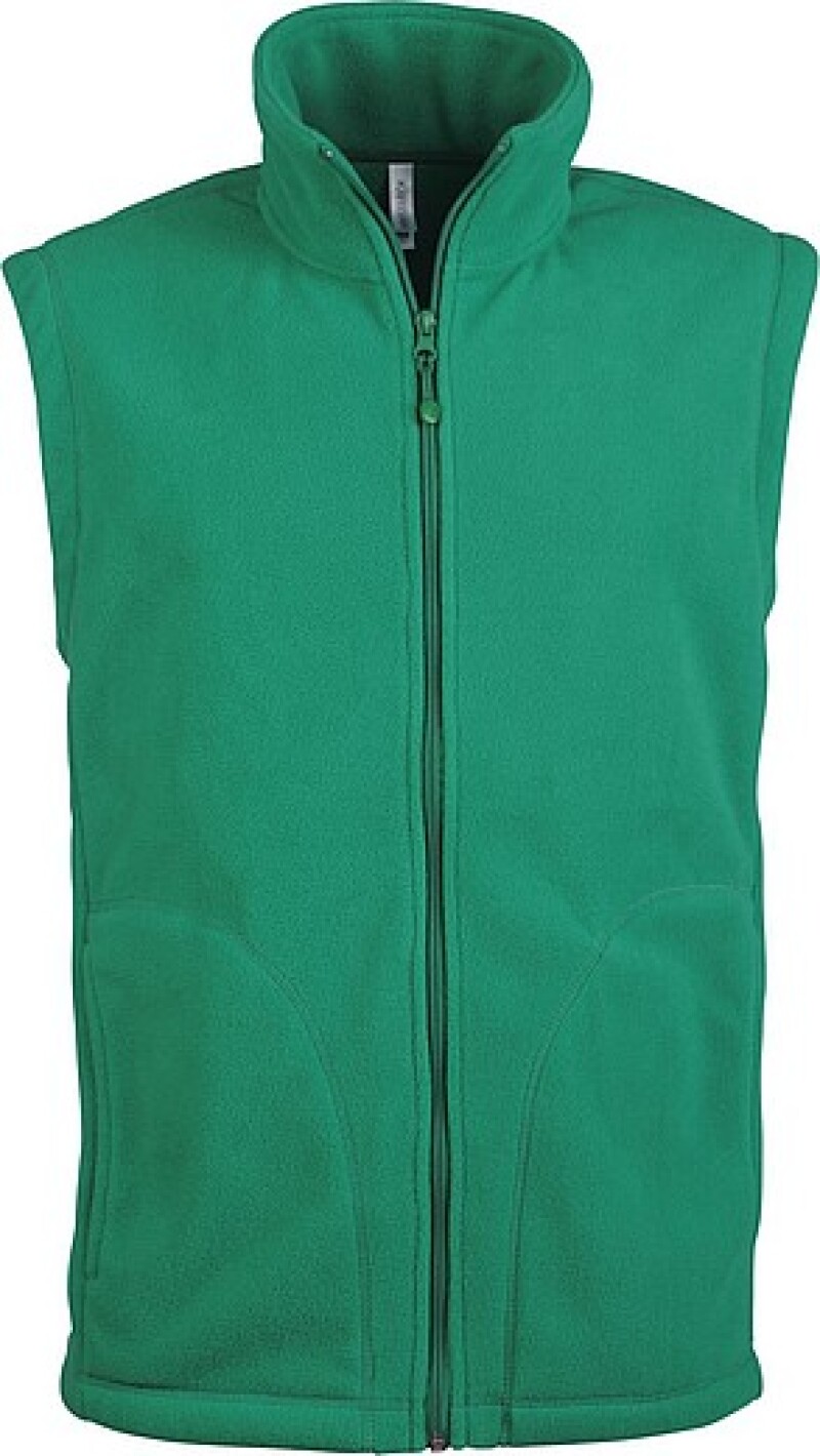 Pánská mikrofleecová vesta Kariban fleece vest men, zelená, vel. M
