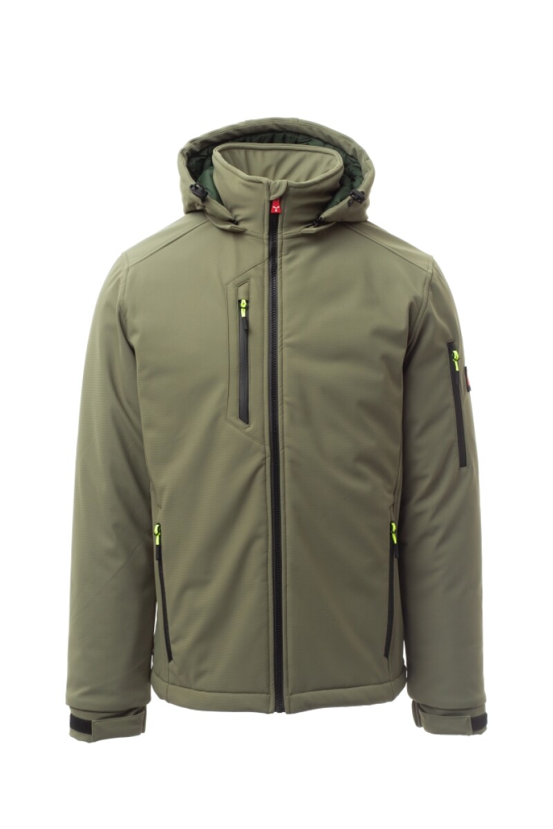 Pánská softshellová bunda PAYPER CREEK PAD ULTRALITE, vojenská zelená, 3XL
