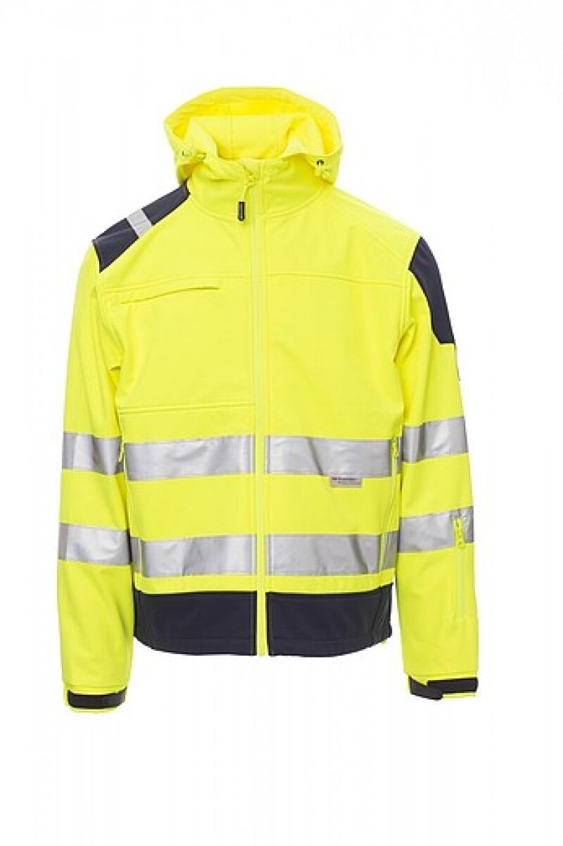 Pánská softshellová bunda Payper SHINE, fluorescenční žlutá, 4XL