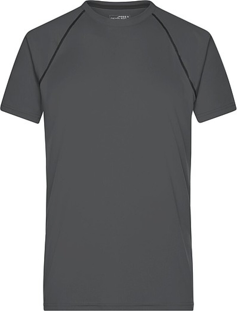 Pánské sportovní tričko James Nicholson sports T-shirt men, antracitová/černá, vel. L