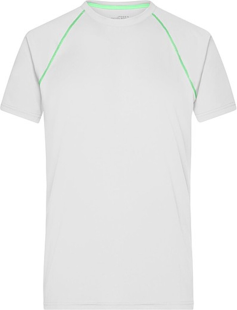 Pánské sportovní tričko James Nicholson sports T-shirt men, bílá/zelená, vel. M