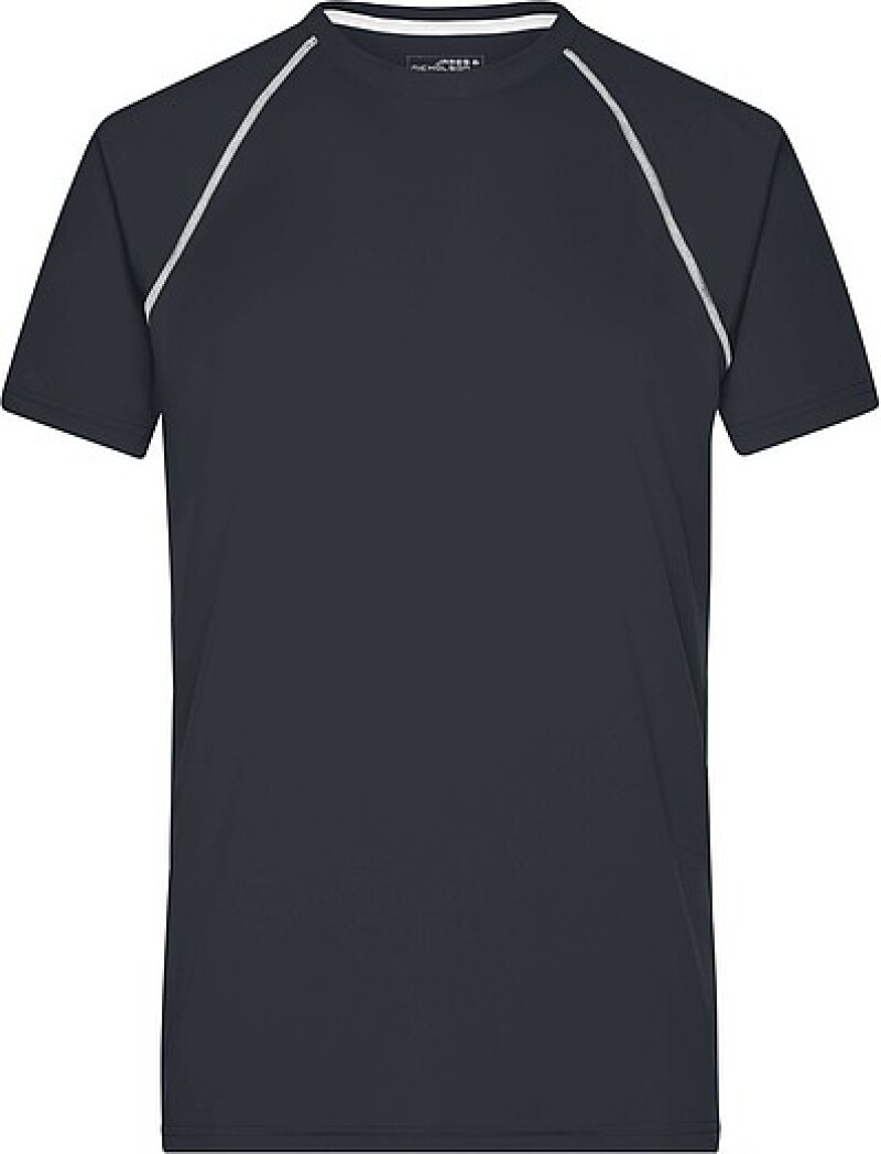 Pánské sportovní tričko James Nicholson sports T-shirt men, černá/bílá, vel. XL