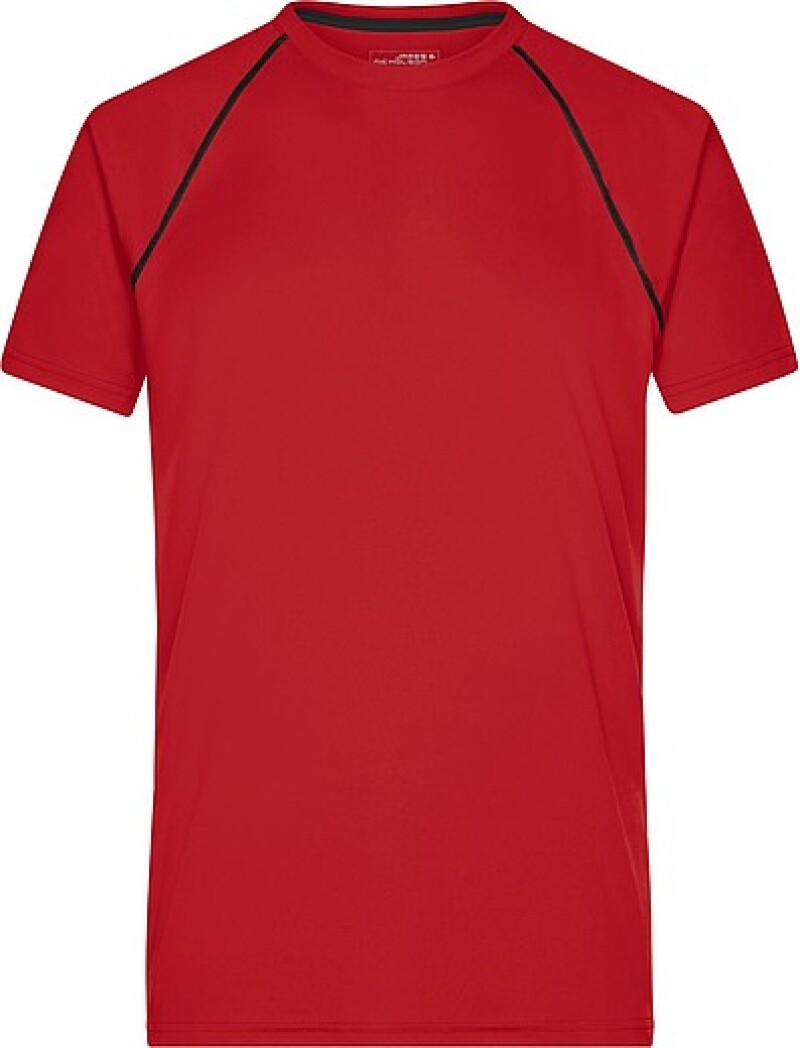 Pánské sportovní tričko James Nicholson sports T-shirt men, červená/černá, vel. XL