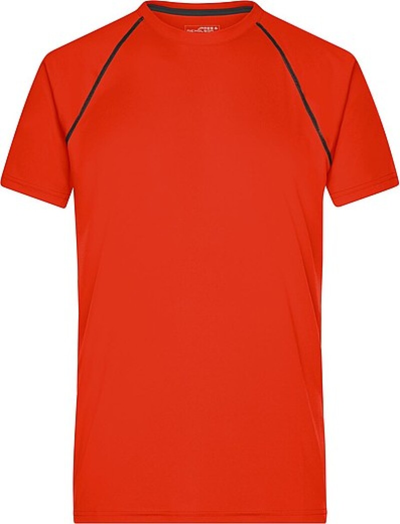 Pánské sportovní tričko James Nicholson sports T-shirt men, oranžová/černá, vel. L