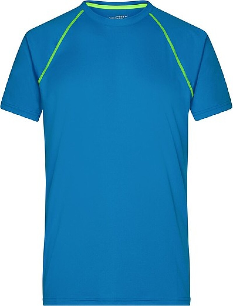 Pánské sportovní tričko James Nicholson sports T-shirt men, sv. modrá/jasně žlutá, vel. L