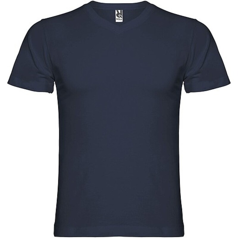 Pánské tričko s krátkým rukávem,výstřih do V, ROLY SAMOYEDO, navy, vel. 3XL