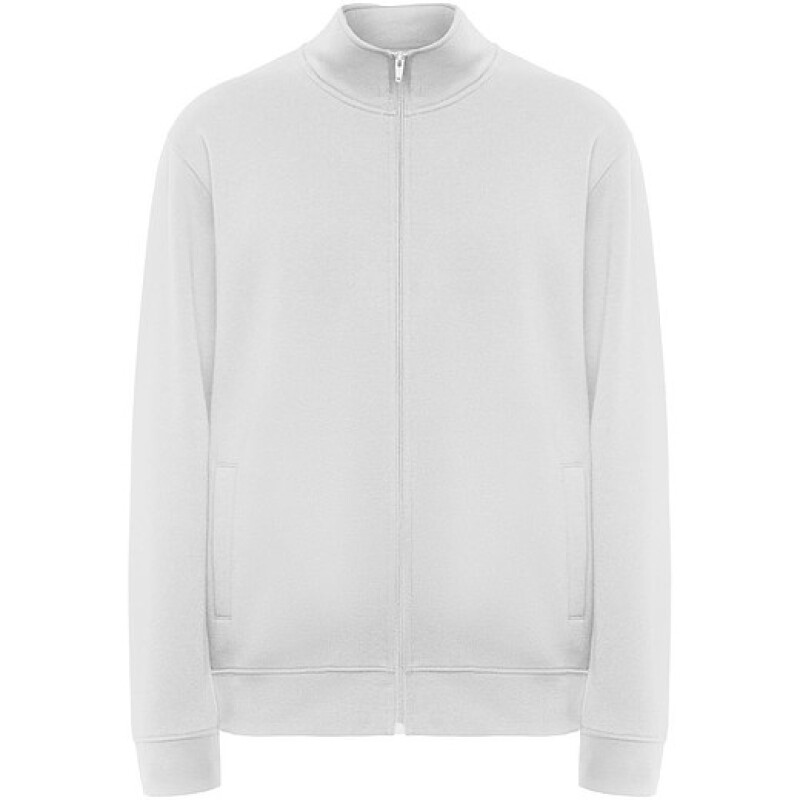 Unisex mikina na zip, ROLY ULAN, velikost XXL, bílá
