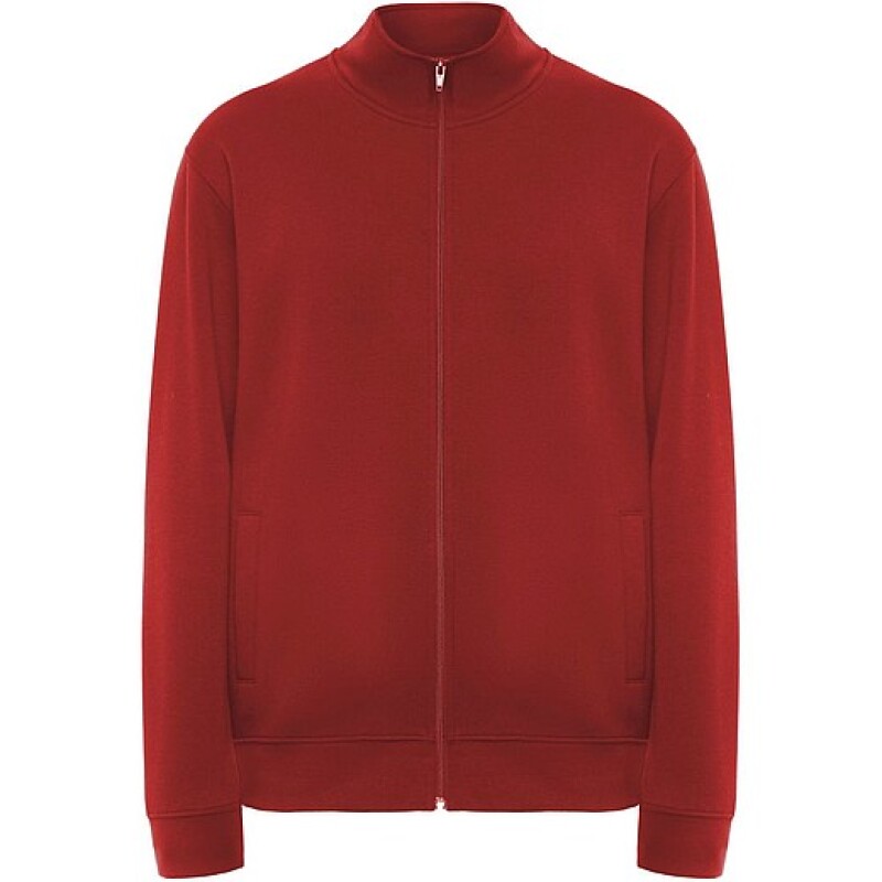 Unisex mikina na zip, ROLY ULAN, velikost M, červená