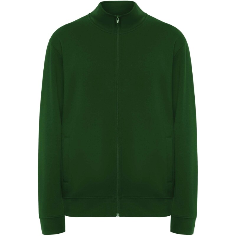 Unisex mikina na zip, ROLY ULAN, velikost XL, tmavě zelená