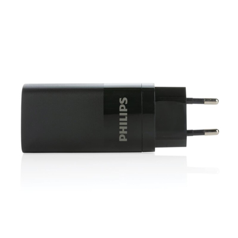 Philips 65W ultra rychlá PD 3-portová USB nabíječka, černá