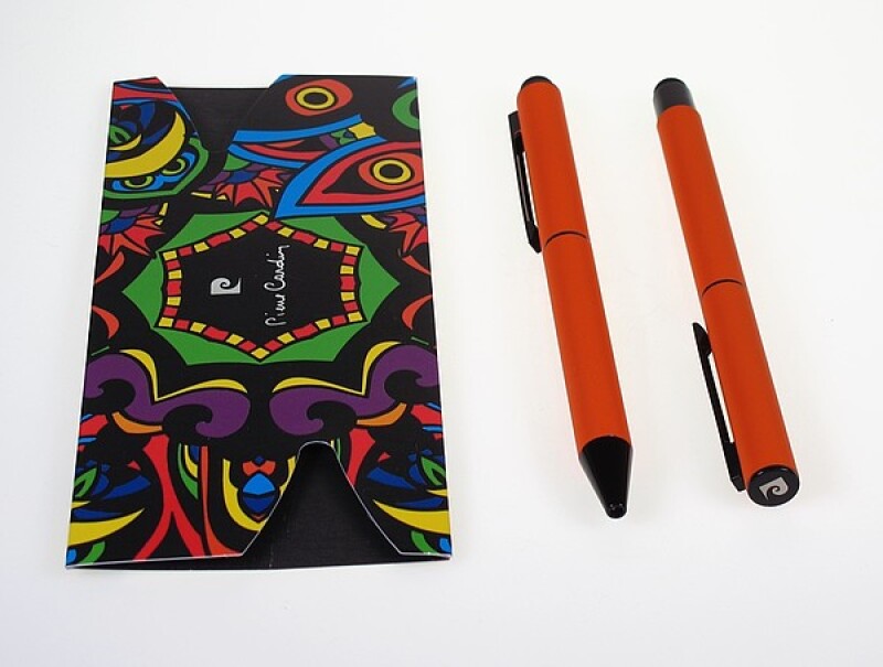 PIERRE CARDIN CELEBRATION SET Sada kuličkového pera a rolleru, oranžová