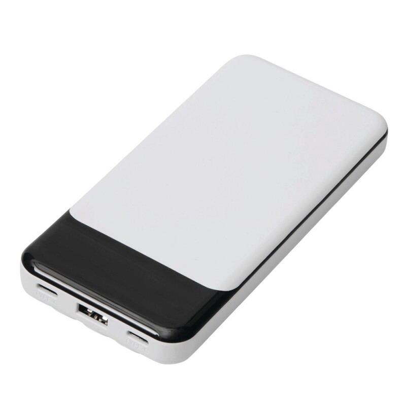 Plastová powerbanka 10 000 mAh, bílá