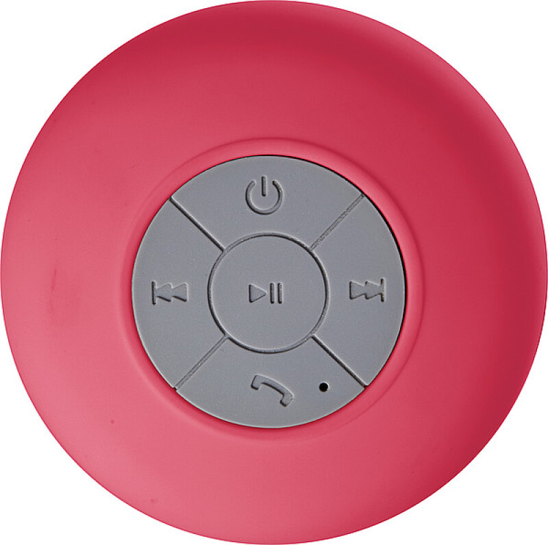 Plastový Bluetooth reproduktor odolný proti vodě, červená