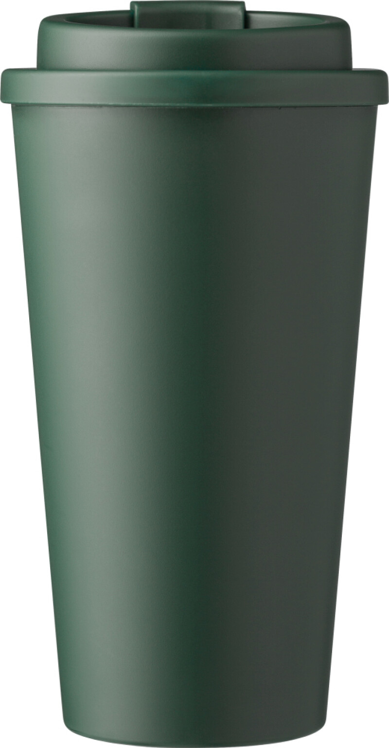 Plastový kelímek s víčkem na pití 475ml, zelená
