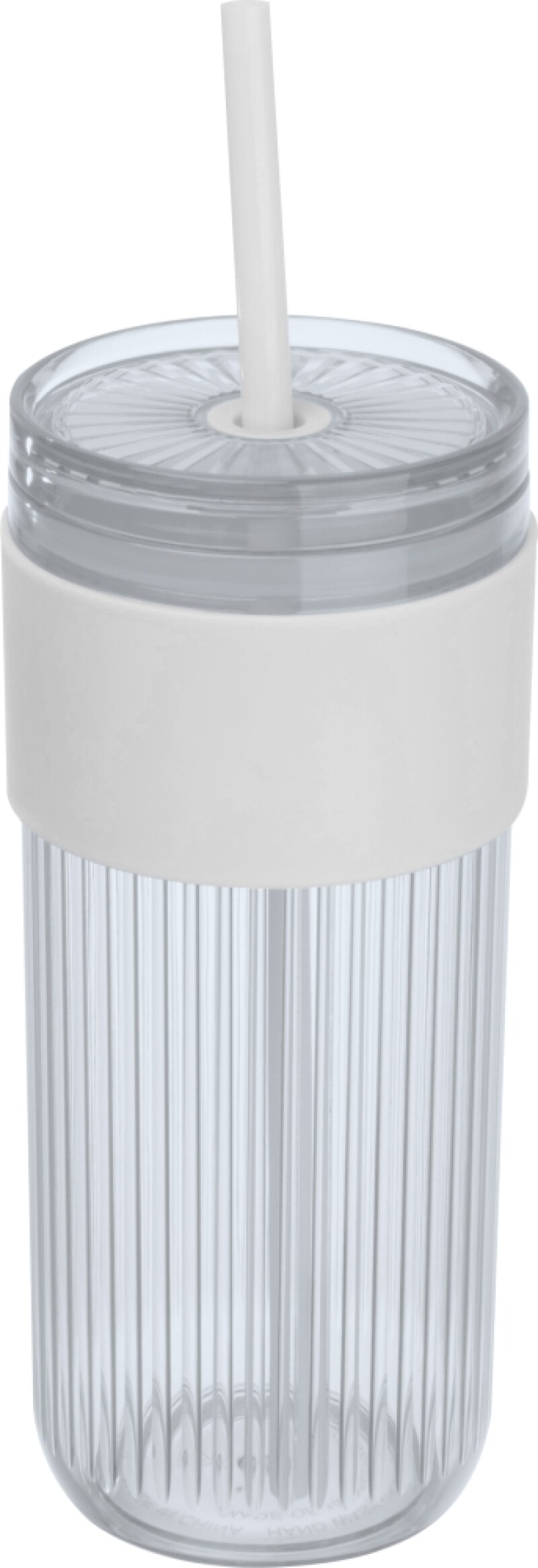 Pohárek na pití s brčkem 660 ml, bílá