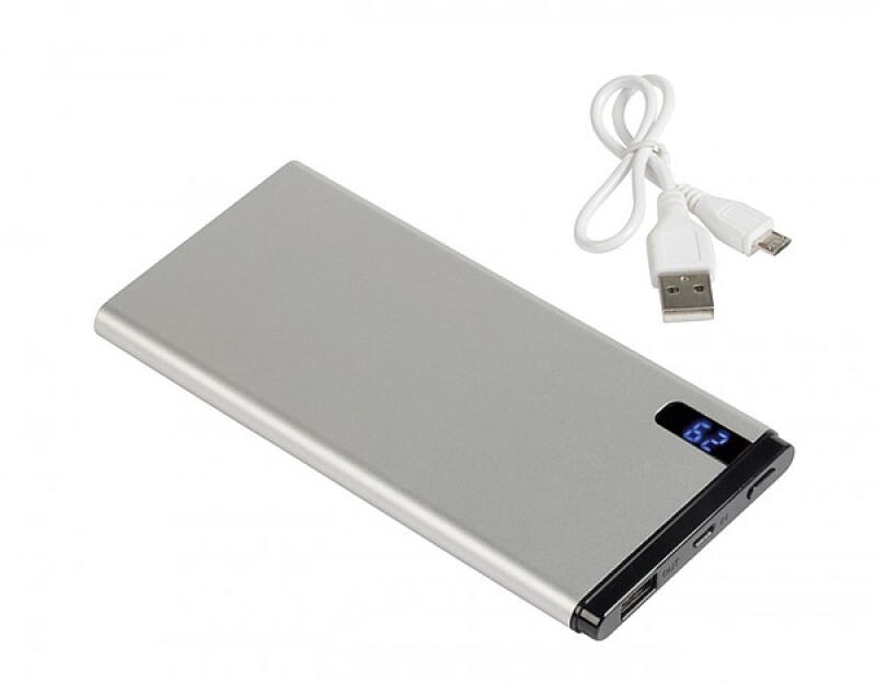 Powerbank s kapacitou 10000mAh, stříbrná