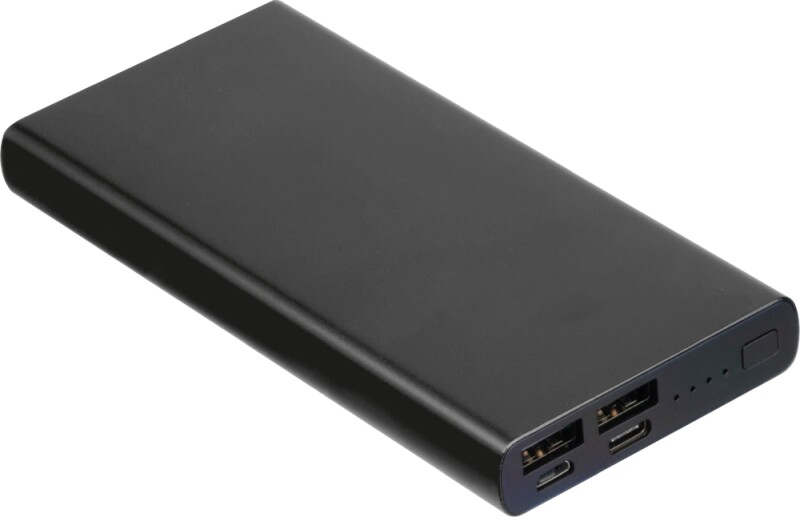 Powerbanka 10 000 mAh s LCD displejem, černá