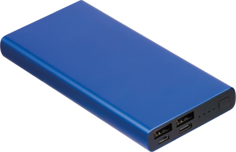 Powerbanka 10 000 mAh s LCD displejem, modrá