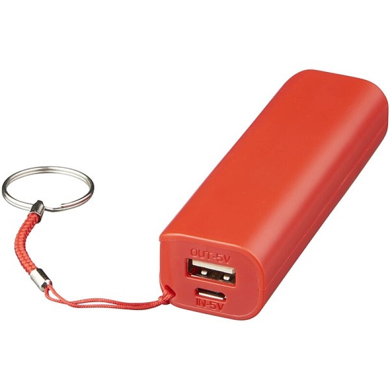 DORISA Powerbanka 1200 mAh s kroužkem na klíče, bílá