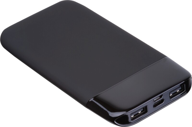Powerbanka 8000 mAh se svítícím logem, černá
