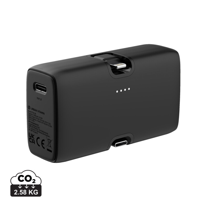 Powerbanka Urban Vitamin 20W PD z RCS plastu, černá