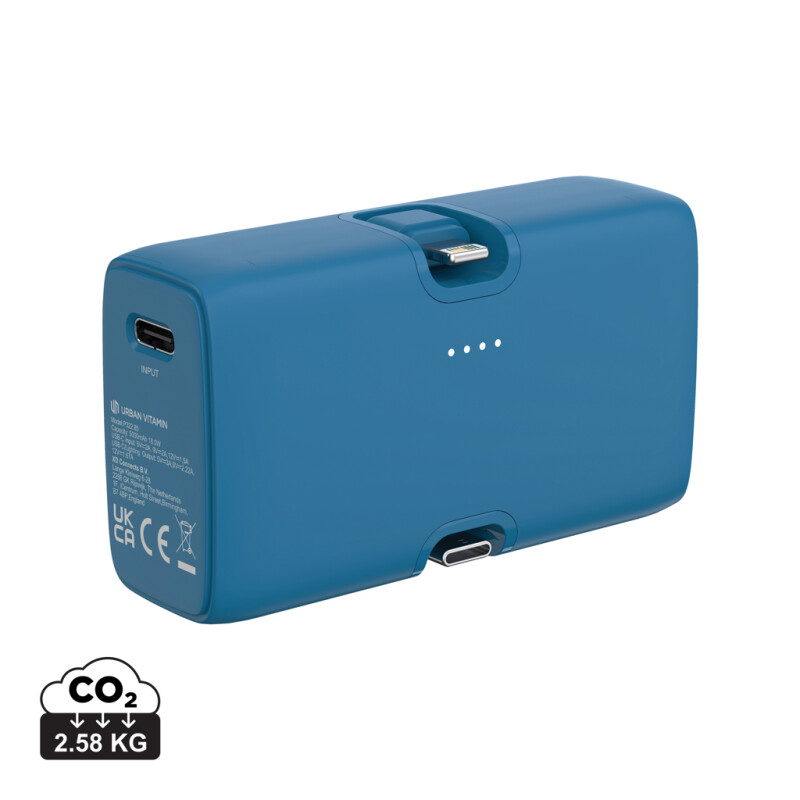 Powerbanka Urban Vitamin 20W PD z RCS plastu, modrá