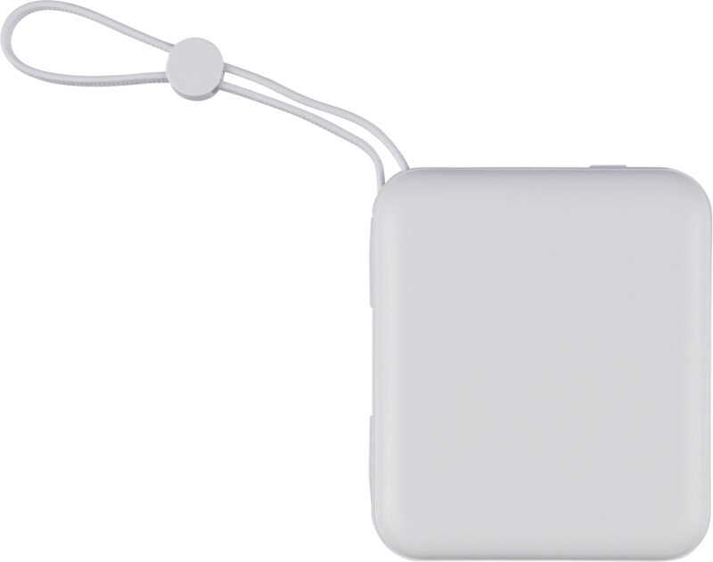 Powerbanka z recyklovaného ABS, bílá