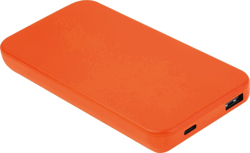 Powerbanka z recyklovaného plastu 10000 mAh, oranžová