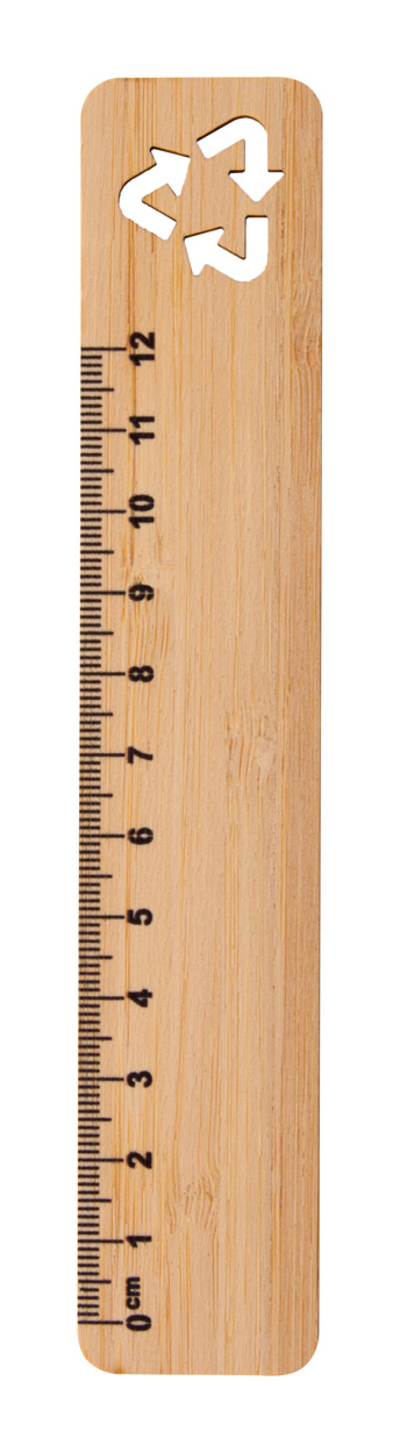 Pravítko 12cm, překližka, motiv recyklace