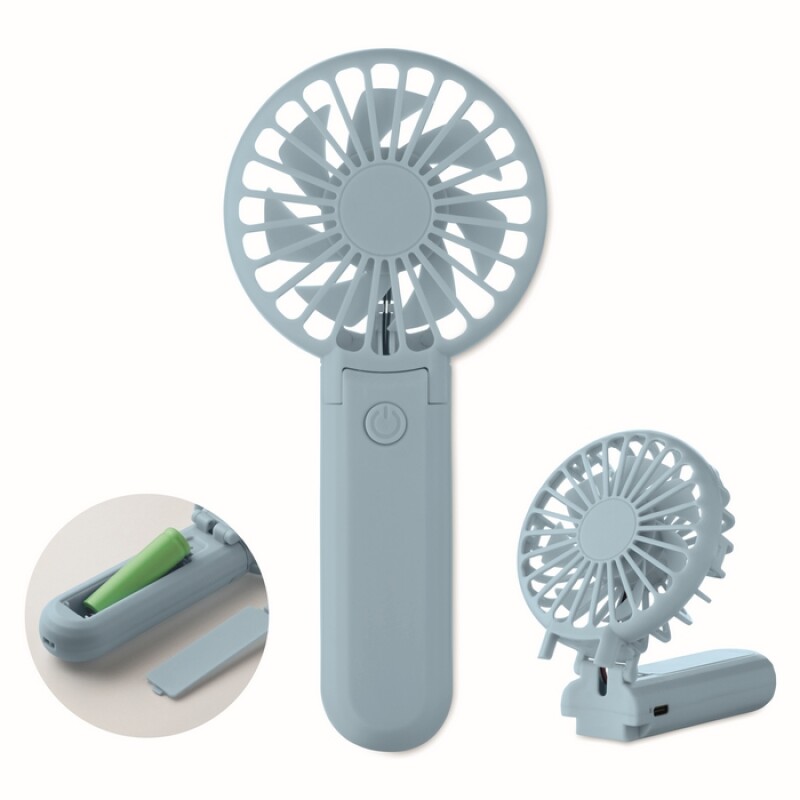 Přenosný skládací ventilátor, jemně modrá