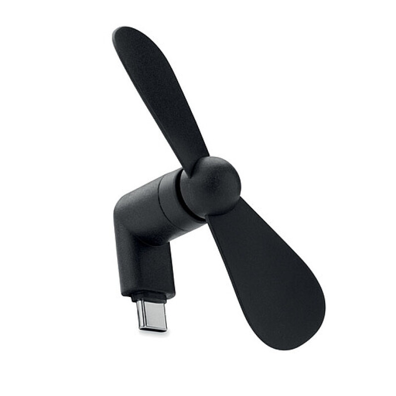 Přenosný ventilátor USB-C, černá