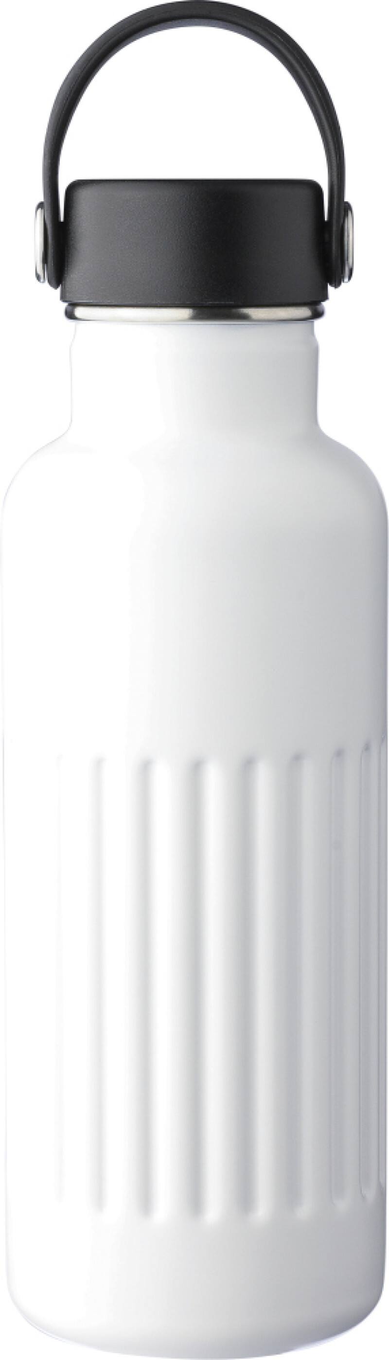 Recyklovaná dvoustěnná nerezová láhev 500 ml, bílá