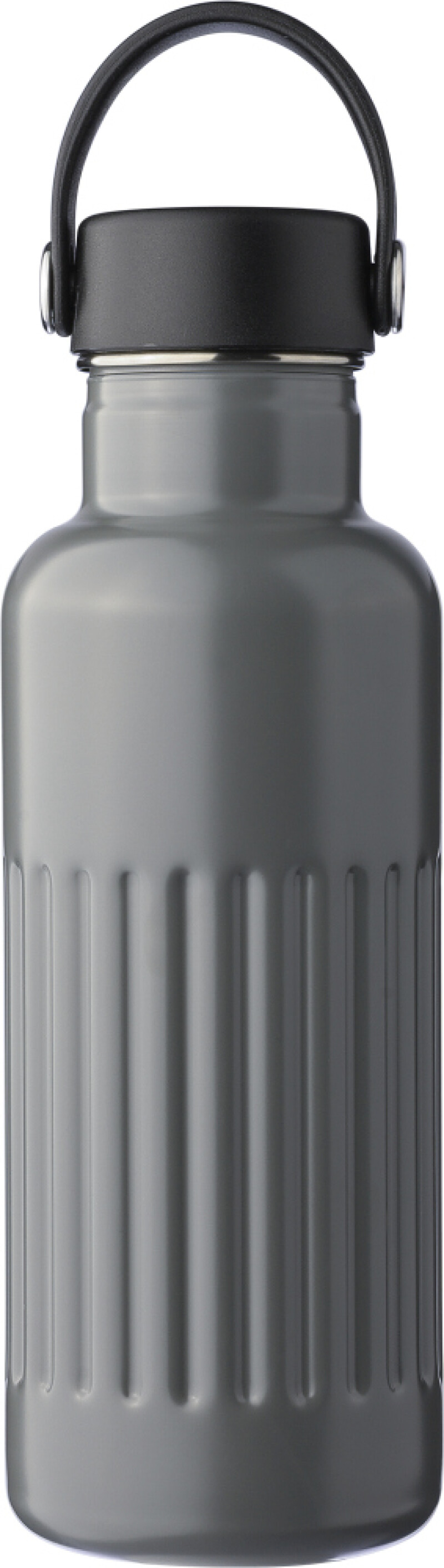Recyklovaná dvoustěnná nerezová láhev 500 ml, šedá