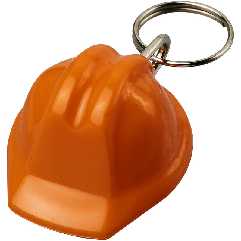 Recyklovaná klíčenka ve tvaru přilby, oranžová