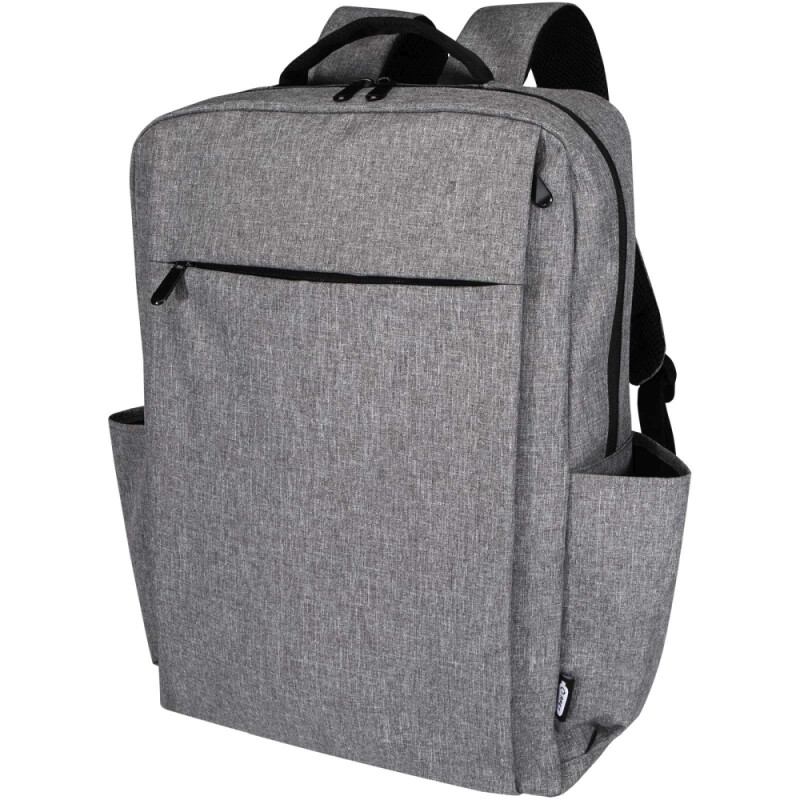 Recyklovaný batoh na notebook velikosti 15”, šedý melír