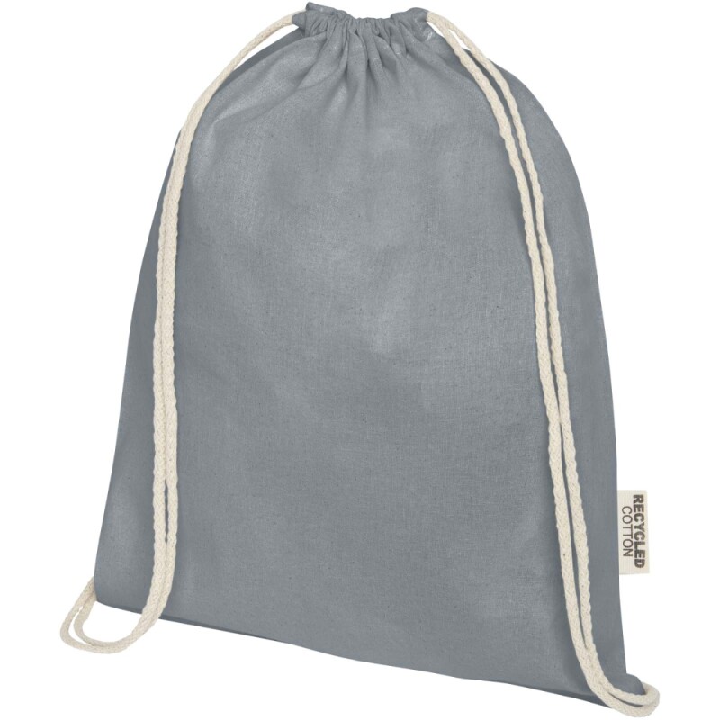 RecyklovanÝ bavlněný stahovací batoh 140g/m2, šedá