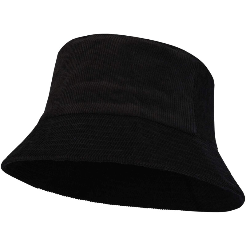Recyklovaný manšestrový sluneční klobouk, černá