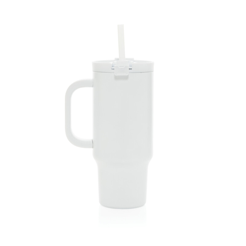 Recyklovaný nepropustný kompaktní termohrnek 480ml, bílá