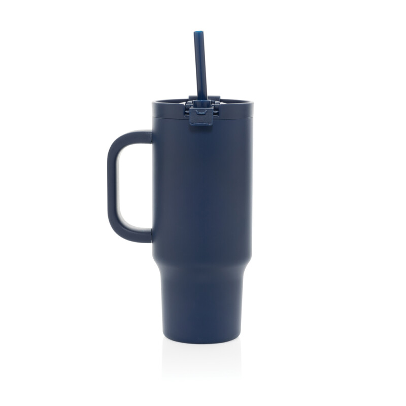 Recyklovaný nepropustný kompaktní termohrnek 480ml, námořní modrá