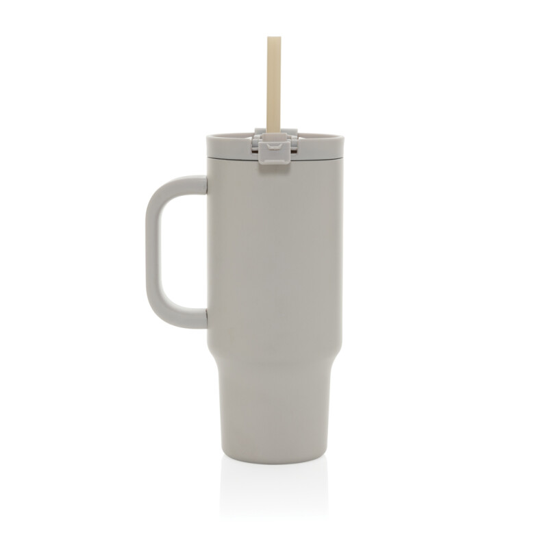 Recyklovaný nepropustný kompaktní termohrnek 480ml, šedá