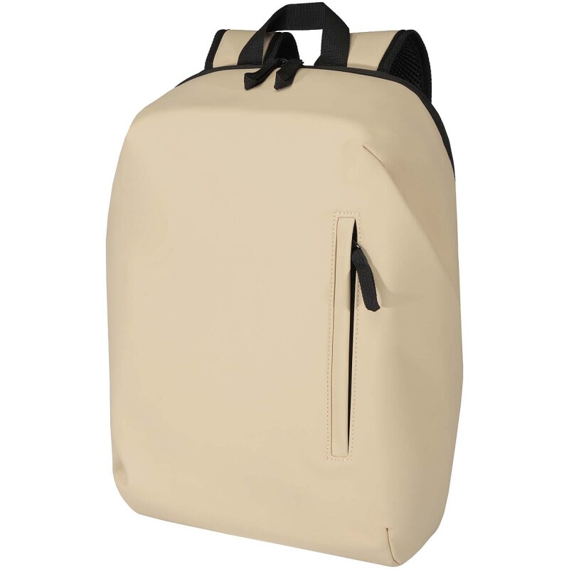 Rolovací batoh na notebook velikosti 15” z recyklovaného GRS, béžová