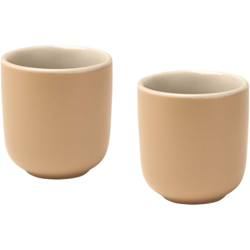 Sada 2 keramických šálků na espresso 90 ml, béžová