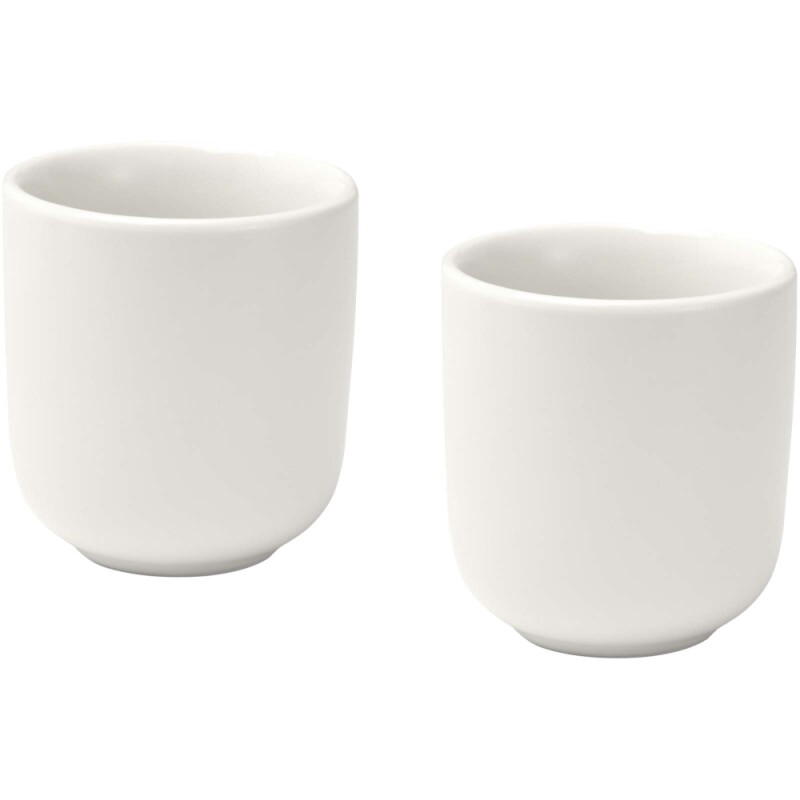 Sada 2 keramických šálků na espresso 90 ml, bílá