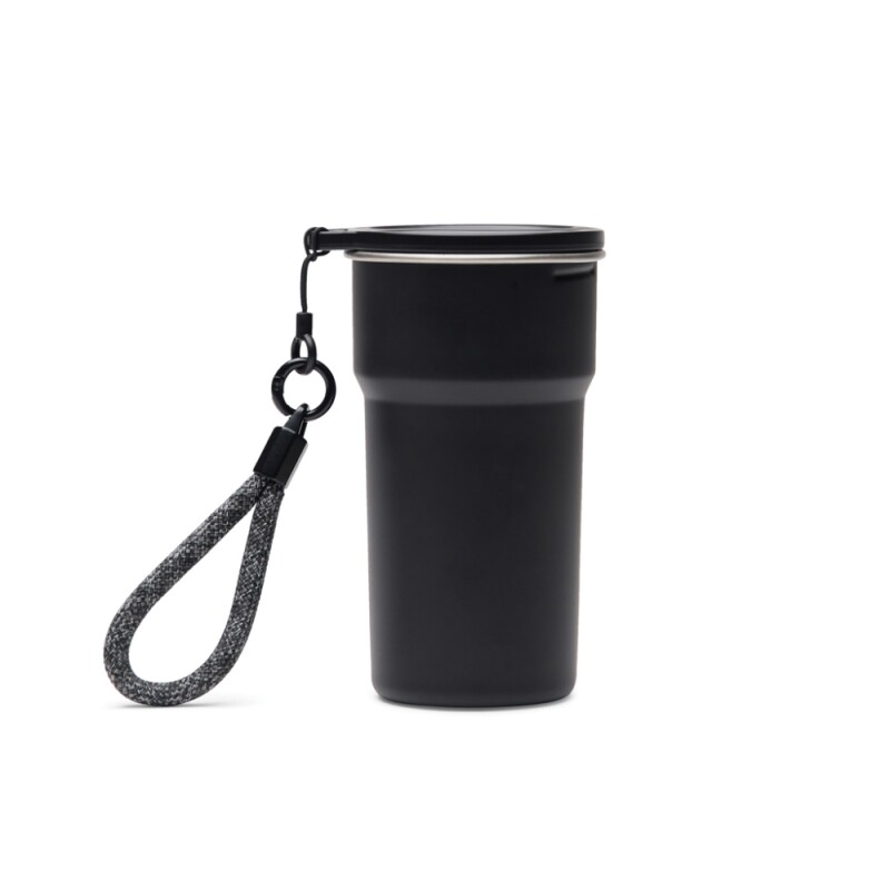 Sada 4 nerezových kelímků 250 ml, černá